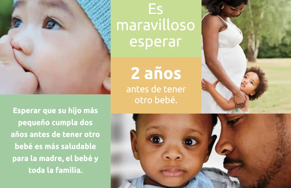 wait 2 years between babies flyer in Spanish